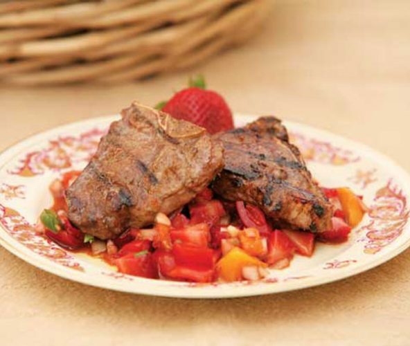 Grilled Lamb Chops Recipe With Strawberry Salsa Grit